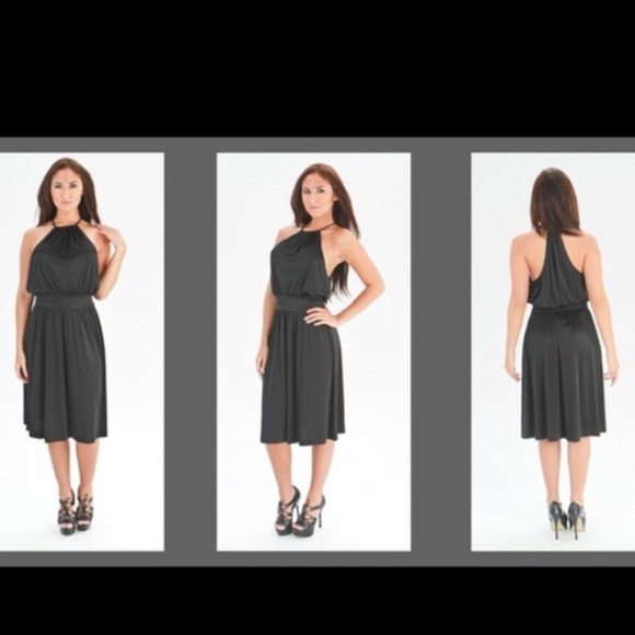 Halston Heritage black cocktail dress size 4 - Picture 5 of 8